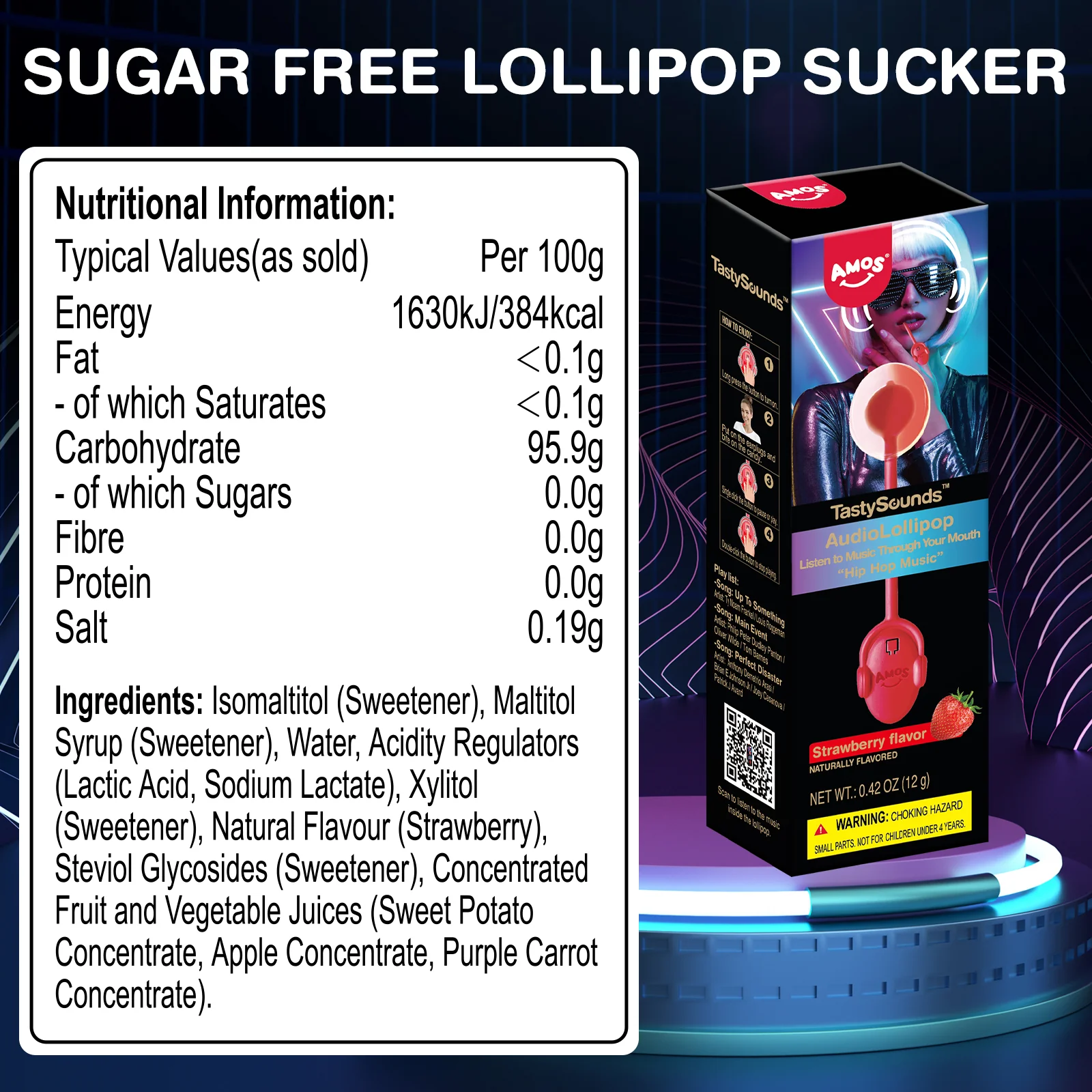 AMOS Audio Lollipop listen to music through your mouth