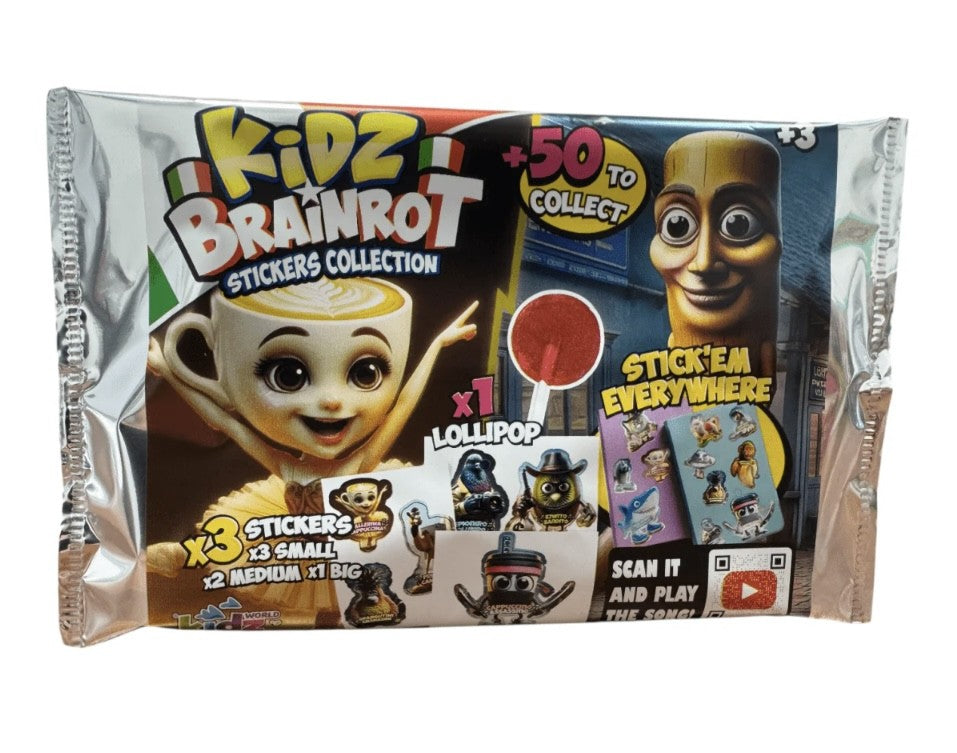 KIDZ Italian Brainrot Stickers Collection & Lollipop
