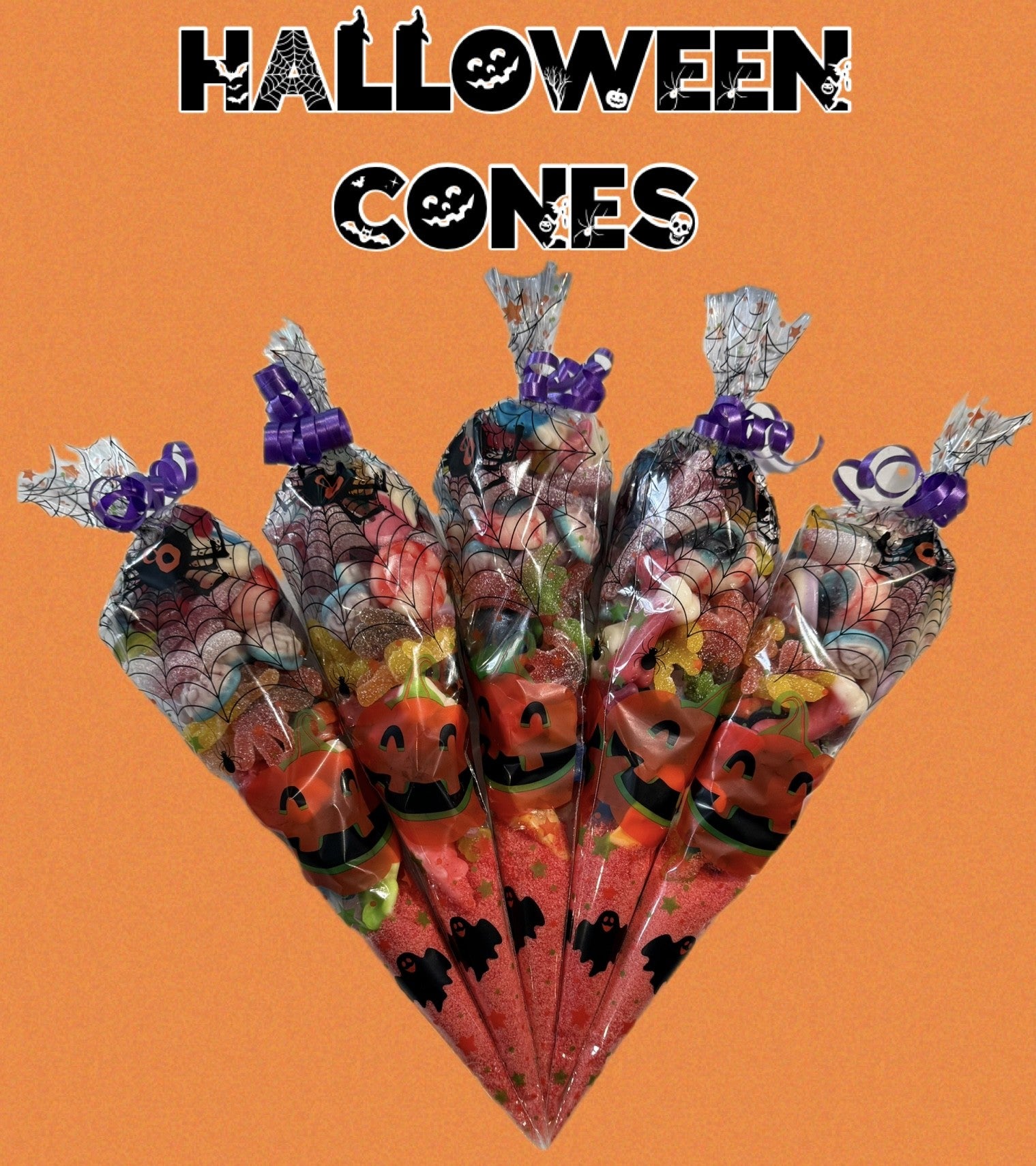 HALLOWEEN MIX Spooky Cones, Bags & Buckets.