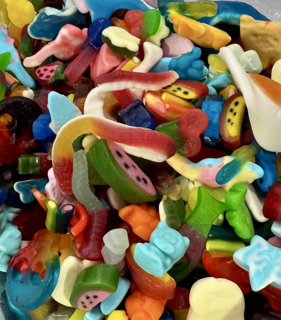 Non-Fizzy Jelly, gummies sweet Bags & Buckets.